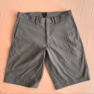 J Crew Tech Shorts Size 30 10.5" Inseam Grey Slate